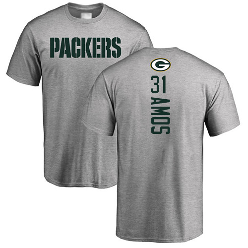 Men Green Bay Packers Ash #31 Amos Adrian Backer Nike NFL T Shirt